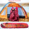 Sportneer Heated Sleeping Bag with 5 Heating Zones, Warm Flannel Cold Weather Sleeping Bag for Adults, 3 Heat Levels USB Powered (Power Bank Not Included), Winter Camping & Outdoor Hiking(Rosa Red)