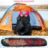 Sportneer Heated Sleeping Bag with 5 Heating Zones, Warm Flannel Cold Weather Sleeping Bag for Adults, 3 Heat Levels USB Powered (Power Bank Not Included), Winter Camping & Outdoor Hiking(Black)