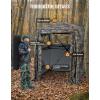 Sportneer Hunting Blind 270 Degree See Through Ground Blind with Silent Sliding Door & Windows for Deer Hunting, 2-3 Person Pop Up Ground Blind for Turkey and Deer with Carrying Bag