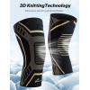 Sportneer Knee Brace with Dual Side Stabilizers – Maximum Support Compression Knee Sleeve for Men & Women, Anti-Slip Knee Support for Running, Workout, Arthritis, ACL & Pain Relief (Black, Small(14.5″-16.5″))(Black-Copper)