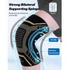Sportneer Knee Brace with Dual Side Stabilizers – Maximum Support Compression Knee Sleeve for Men & Women, Anti-Slip Knee Support for Running, Workout, Arthritis, ACL & Pain Relief (Black, Small(14.5″-16.5″))(Black-Copper)