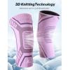 Sportneer Knee Brace with Dual Side Stabilizers – Maximum Support Compression Knee Sleeve for Men & Women, Anti-Slip Knee Support for Running, Workout, Arthritis, ACL & Pain Relief (Black, Small(14.5″-16.5″))(Pink-Purple)