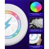 Sportneer LED Flying Disc, Light Up Frisbee with 3 Color Modes, Motion Sensor Glow Disc, USB-C Rechargeable 175g HDPE Outdoor Flying Disc for Night Games, Beach, Camping, Backyard(Color Printing+Hot Stamping 2 pack)