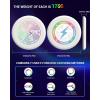 Sportneer LED Flying Disc, Light Up Frisbee with 3 Color Modes, Motion Sensor Glow Disc, USB-C Rechargeable 175g HDPE Outdoor Flying Disc for Night Games, Beach, Camping, Backyard(Color Printing+Hot Stamping 2 pack)