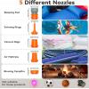 Sportneer Mini Air Pump: 1600mAh Rechargeable Air Pump for Inflatables with Hook, Magnetic and Light Function, Air Mattress Pump for Pool Floats, Sleeping Pads, Swimming Ring, Vacuum Storage Bags(Orange)