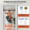 Sportneer Pull Up Bar: Strength Training Chin up Bar No Screws – Adjustable 29.5”-37”(75-94cm) Width Locking Mechanism Pull up Bar for Doorway – Max Load 440lbs for Home Gym Upper Body Workout, Non-slip
