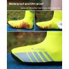 Sportneer Shoe Covers: Neoprene Waterproof and Windproof Shoes Covers for Rain – Winter Thermal Warmers Overshoes Bike Shoe Cover for Road Bike Mountain Bike, No Zip Closure Design – Large
