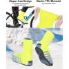 Sportneer Shoe Covers: Neoprene Waterproof and Windproof Shoes Covers for Rain – Winter Thermal Warmers Overshoes Bike Shoe Cover for Road Bike Mountain Bike, No Zip Closure Design – Large