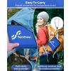 Sportneer Sitting Pad, Lightweight Waterproof Folding Seat Pad for Backpacking, 15.75” x 15.75” Portable Camping Seat Mat for Hiking, Picnics & Outdoor Use(Blue)