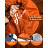 Sportneer Sleeping Bag, 3 Seasons Warm Cold Weather Sleeping Bags for Adults Kids Boys Girls with Compression Sack- Lightweight Camping Essentials Gear Accessories, Backpacking, Hiking(Orange)