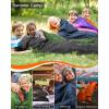 Sportneer Sleeping Bag, 3 Seasons Warm Cold Weather Sleeping Bags for Adults Kids Boys Girls with Compression Sack- Lightweight Camping Essentials Gear Accessories, Backpacking, Hiking(Black)