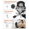 Sportneer Sleeping Bag for Adults & Kids, Cold Weather & Warm Waterproof Camping Sleeping Bag, Compact Portable for Camping Hiking & Travel(Black + Light Gray)