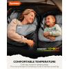 Sportneer Sleeping Bag for Adults & Kids, Cold Weather & Warm Waterproof Camping Sleeping Bag, Compact Portable for Camping Hiking & Travel(Black + Light Gray)