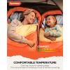 Sportneer Sleeping Bag for Adults & Kids, Cold Weather & Warm Waterproof Camping Sleeping Bag, Compact Portable for Camping Hiking & Travel(Orange + Yellow)