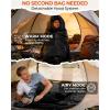 Sportneer Sleeping Bags for Adults, 0 Degree Sleeping Bag XL Flannel Winter Cold Weather Sleeping Bag with Detachable Hood Compression Sack for Camping, Backpacking, Hiking(Black)
