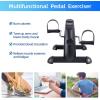 Sportneer Under Desk Bike Pedal Exerciser, Mini Exercise Bike Portable Peddler Sitting for Seniors with LCD Display Arm & Leg Bike Pedals Exerciser with Anti-Skid Mat for Home Office(Black)
