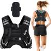 Sportneer Weighted Vest Woman: 8lb/12lb/15lb/20lb/25lb Weight Vest for Walking with Phone Bag, Adjustable Women Weighted Vest for Running Rucking Vest for Jogging Strength Training Weight Loss(Black)