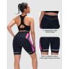 Sportneer Women Padded Bike Shorts – Bicycle Cycling Shorts for Womens Biking 4D Gel Padding for Mountain Bike and Road Bike(Black-pink)