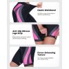 Sportneer Women Padded Bike Shorts – Bicycle Cycling Shorts for Womens Biking 4D Gel Padding for Mountain Bike and Road Bike(Black-pink)