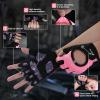 Sportneer Workout Gloves for Men & Women, Full Palm Protection Breathable Exercise Gloves w/Curved Open Back, Lightweight Fitness Gloves for Pull Up, Dumbbells, Yoga, Gym, Cycling, Rowing(Large)