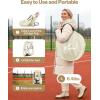 Sportneer XL Pop Up Sports Tent, 46″ L x 46″ W x 63.5″ H Clear TPU Outdoor Shelter for 1 Adult & 1 Child, All-Weather Warm Bubble Pod with Instant Setup, Wind & Rain Protection for Spectators(Beige)