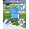 Sportneer XL Pop Up Sports Tent, 46″ L x 46″ W x 63.5″ H Clear TPU Outdoor Shelter for 1 Adult & 1 Child, All-Weather Warm Bubble Pod with Instant Setup, Wind & Rain Protection for Spectators(Blue)
