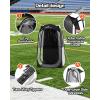 Sportneer XL Pop Up Sports Tent, 46″ L x 46″ W x 63.5″ H Clear TPU Outdoor Shelter for 1 Adult & 1 Child, All-Weather Warm Bubble Pod with Instant Setup, Wind & Rain Protection for Spectators(black)