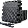 Gym Flooring Puzzle Exercise Mats: Sportneer 1/2″ Thick 12″ x 12″ Interlocking Floor Mats EVA Foam Exercise Tiles for Home Gym Fitness Equipments with Border Waterproof Workout Anti-Slip Mat 12 Sqft/17.4 Sqft