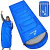 Sportneer 0 Degree Wearable Sleeping Bag for Adults & Kids – Walkable with Arm Zippers, Waterproof & Warm, Compact for Camping, Stadiums, Travel, Backpacking & Car Use(Blue)