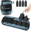 Sportneer 20lbs/Pair Adjustable Ankle Weights for Women and Men, Modularized Leg Weight for Yoga, Walking, Running, Aerobics, Gym, Physical Therapy(Dusty Blue)