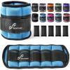 Sportneer Adjustable Ankle Weights Set – 1 Pair (2-10 lbs) Removable Sandbags for Women & Men, Comfortable Neoprene Leg Weights for Walking, Running, Pilates, Yoga, Home Workout & Physical Therapy(Blue)