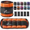 Sportneer Adjustable Ankle Weights Set – 1 Pair (2-10 lbs) Removable Sandbags for Women & Men, Comfortable Neoprene Leg Weights for Walking, Running, Pilates, Yoga, Home Workout & Physical Therapy(Orange)
