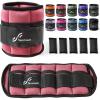 Sportneer Adjustable Ankle Weights Set – 1 Pair (2-10 lbs) Removable Sandbags for Women & Men, Comfortable Neoprene Leg Weights for Walking, Running, Pilates, Yoga, Home Workout & Physical Therapy(Peach Pink)