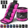 Sportneer Adjustable Ankle Weights for Women and Men 7 lbs/Pair Adjustable Leg Weights with Secure Straps, Strength Training Weighted for Yoga, Walking, Running, Aerobics, Gym, Physical Therapy(Pink)