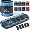 Sportneer Adjustable Ankle/Wrist Weights for Men Women Kids, Weighted Leg & Cuff Strength Training for Yoga Walking Running Aerobics Gym Fitness Physical Therapy(Blue)