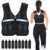 Sportneer Adjustable Weighted Vest Weights: 2-18 lbs/2-40 lbs Washable Weight Vest for Walking 16 In 1 Fast Adjust Rucking Vest for Women and Men Home Gym Running Jogging Strength Training Vests(Black)