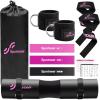 Sportneer Barbell Pad Set: 10 Pcs Squat Pad for Hip Thrusts, Lunges, Leg Day, Standard Olympic Bars with 2 Ankle Straps, 2 Lifting Straps, 3 Resistance Bands, Barbell Pad, Workout Poster and Carry Bag