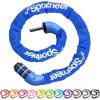 Sportneer Bike Lock: 5 Digit Combination High Security Anti Theft Bike Chain Lock – 3.2/3.6/4ft Heavy Duty Keyless Bicycle Lock for Bike, Motorcycle, Scooter, Door & Gate – 4/6mm Thick, Easy to Use(Blue)