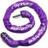 Sportneer Bike Lock: 5 Digit Combination High Security Anti Theft Bike Chain Lock – 3.2/3.6/4ft Heavy Duty Keyless Bicycle Lock for Bike, Motorcycle, Scooter, Door & Gate – 4/6mm Thick, Easy to Use(Purple)