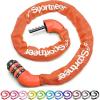 Sportneer Bike Lock: 5 Digit Combination High Security Anti Theft Bike Chain Lock – 3.2/3.6/4ft Heavy Duty Keyless Bicycle Lock for Bike, Motorcycle, Scooter, Door & Gate – 4/6mm Thick, Easy to Use(Orange)