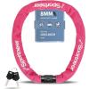Sportneer Bike Lock: 8mm Thick High Security Anti Theft Bike Chain Lock with 2 Keys- 3.2/4ft Long Heavy Duty Anti-Cut Bicycle Lock for Bike, Motorcycle, Bicycle, Door, Gate, Fence, Grill(Rose Red)