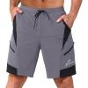 Sportneer Bike Shorts for Men: 3D Padded Lightweight Riding Biking Cycling Mountain Bike Shorts for Men with Zipper Pockets(Grey)