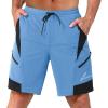 Sportneer Bike Shorts for Men: 3D Padded Lightweight Riding Biking Cycling Mountain Bike Shorts for Men with Zipper Pockets(Turquoise)