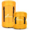 Sportneer Compression Sack, 13L/20L/40L/50L Sleeping Bag Stuff Sack, Tear-Resistant Ultralight Sleeping Bag Compression Sack-Space Saving Gear for Camping Hiking Travel(Orange)