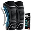 Sportneer Knee Brace with Dual Side Stabilizers – Maximum Support Compression Knee Sleeve for Men & Women, Anti-Slip Knee Support for Running, Workout, Arthritis, ACL & Pain Relief (Black, Small(14.5″-16.5″))(Black)
