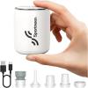 Sportneer Mini Air Pump: 1600mAh Rechargeable Air Pump for Inflatables with Hook, Magnetic and Light Function, Air Mattress Pump for Pool Floats, Sleeping Pads, Swimming Ring, Vacuum Storage Bags(White)
