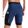 Sportneer Padded Bike Shorts for Men – 4D Padding Mens Bicycle Cycling Biking Clothing Shorts, Breathable and Absorbent(Dark Blue With Pockets)