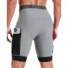 Sportneer Padded Bike Shorts for Men – 4D Padding Mens Bicycle Cycling Biking Clothing Shorts, Breathable and Absorbent(Grey With Pockets)