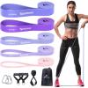 Sportneer Resistance Bands for Working Out: Pull Up Bands 5-130lb 5 Levels Exercise Bands Workout Bands Set with Handles & Door Anchor Pull Up Assist Bands for Men Women Resistance Training(Blue Pink Purple)