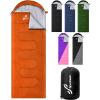Sportneer Sleeping Bag, 3 Seasons Warm Cold Weather Sleeping Bags for Adults Kids Boys Girls with Compression Sack- Lightweight Camping Essentials Gear Accessories, Backpacking, Hiking(Orange)